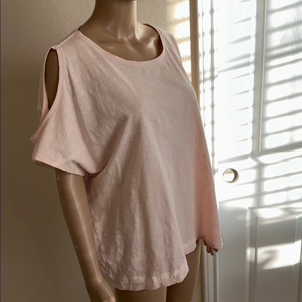 100% Cotton Chico's Light Pink Women's Blouse Size 3